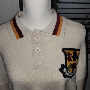 BOXLUNCH HARRY POTTER Hogwarts Letterman Sweater Women Medium Oversized NEW TAGS